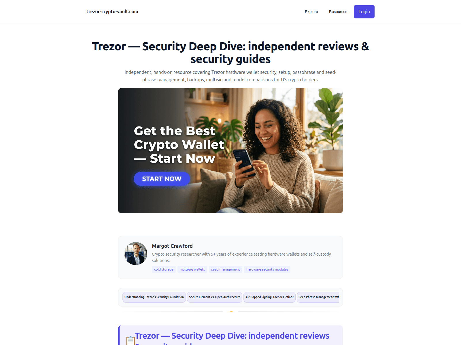 Screenshot of trezor-crypto-vault.com