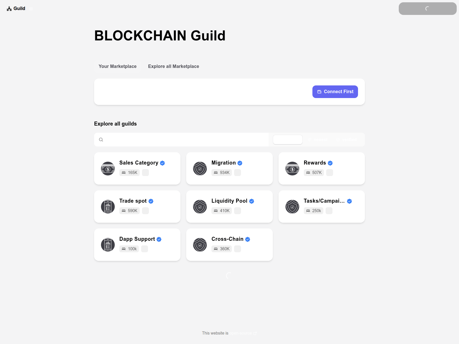 Screenshot of guild-blockchain-web3.pages.dev