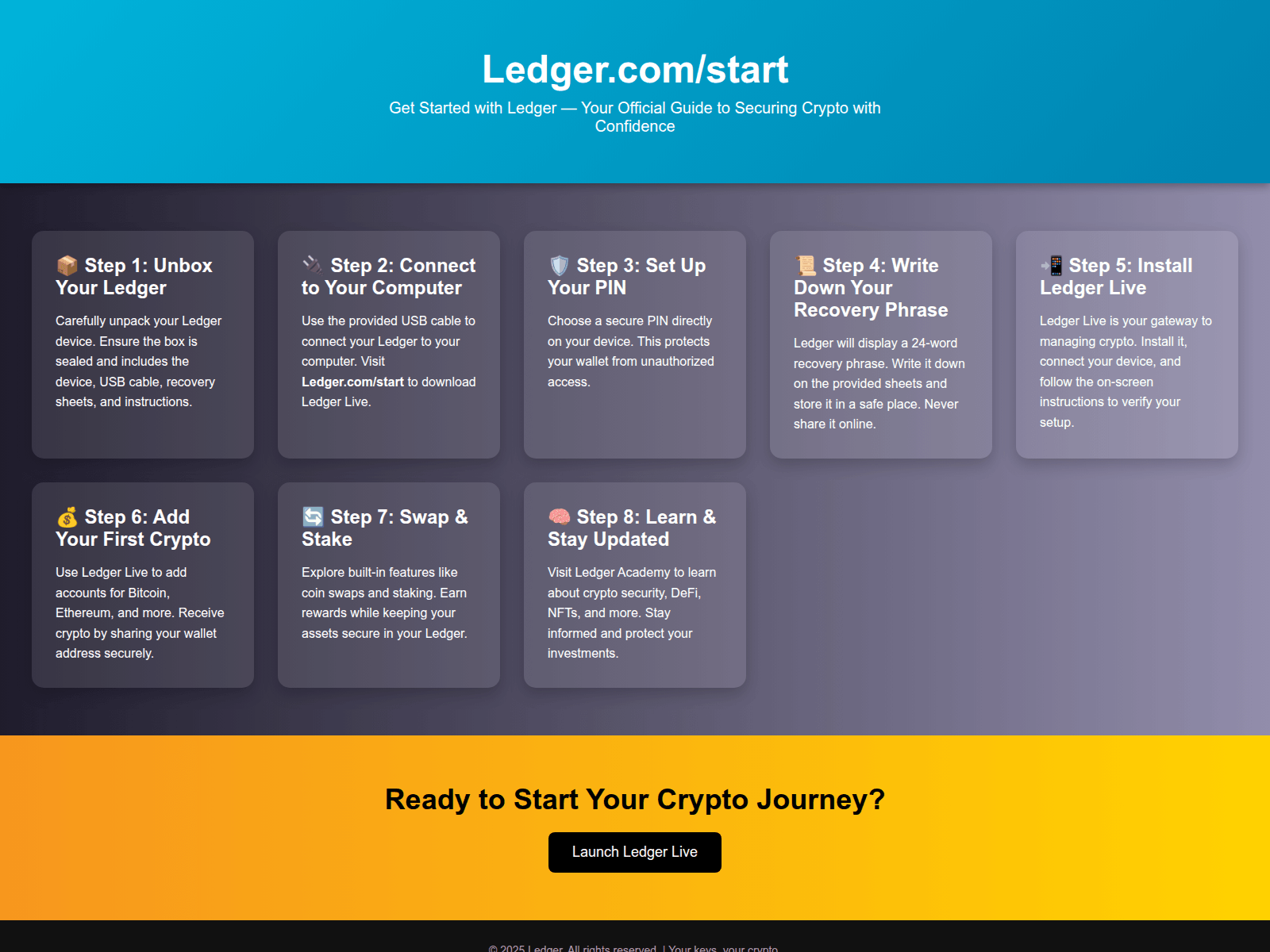 Screenshot of start-ldgr-cloud.pages.dev