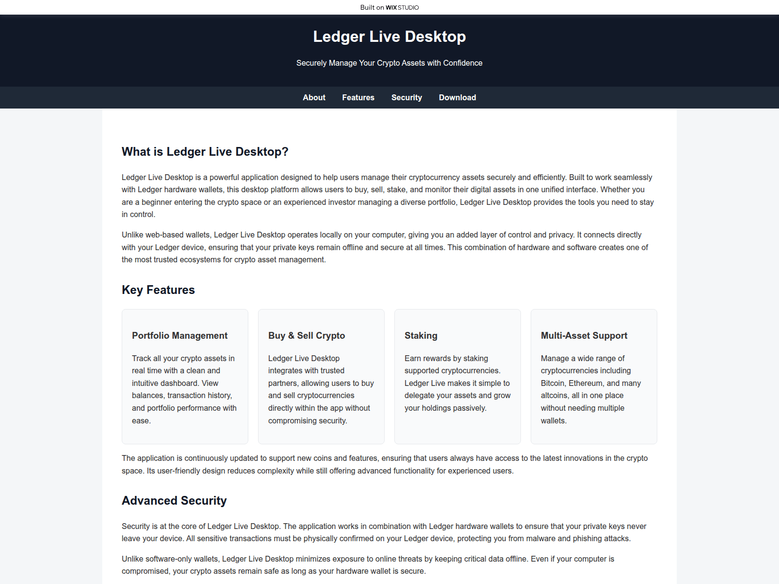 Screenshot of starten-desktoplive.wixstudio.com