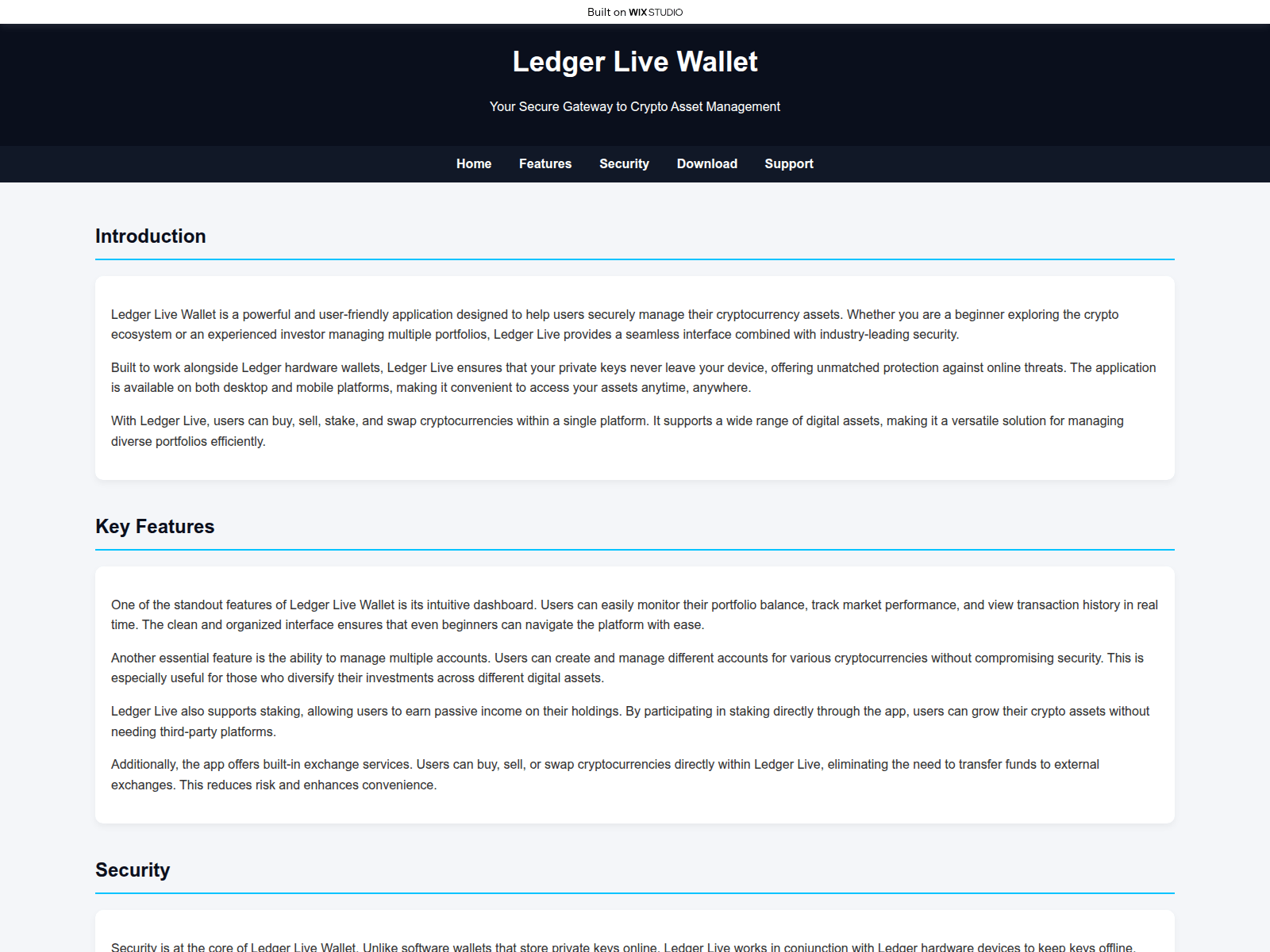 Screenshot of lives-started.wixstudio.com