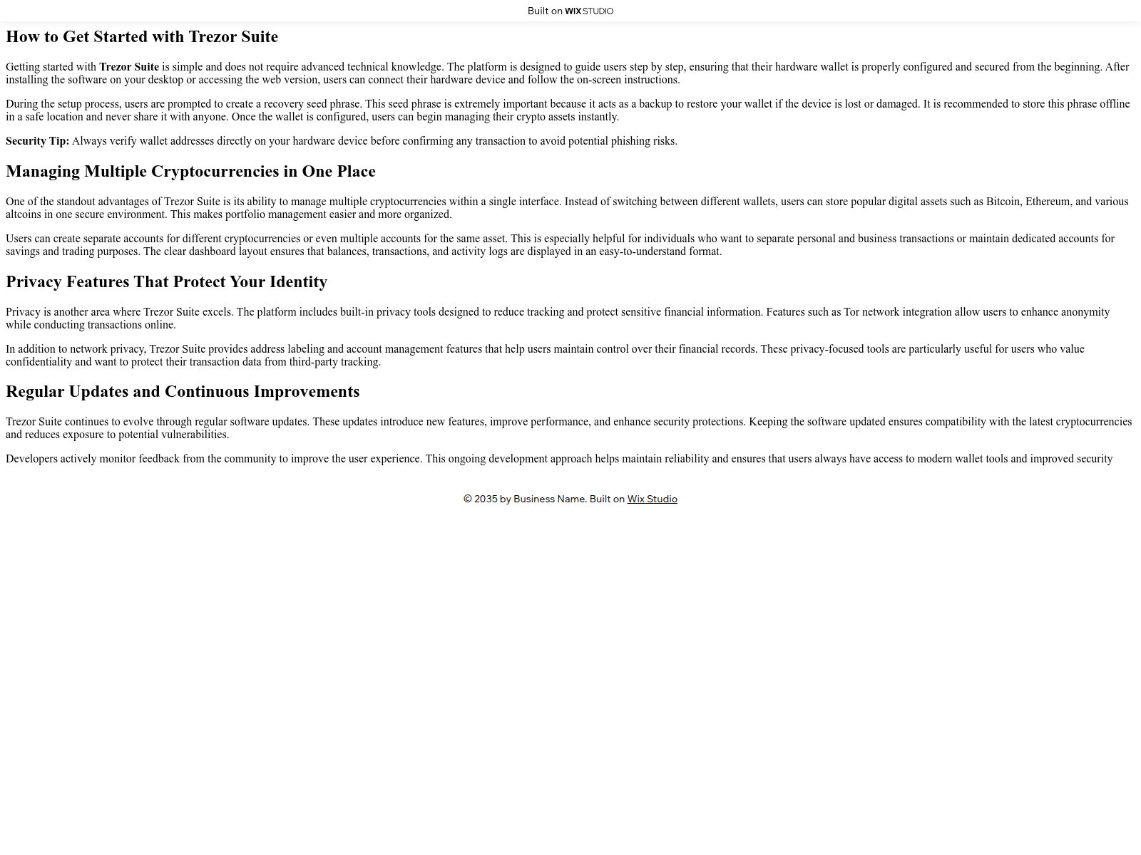 Screenshot of trexrosuite-eng.wixstudio.com