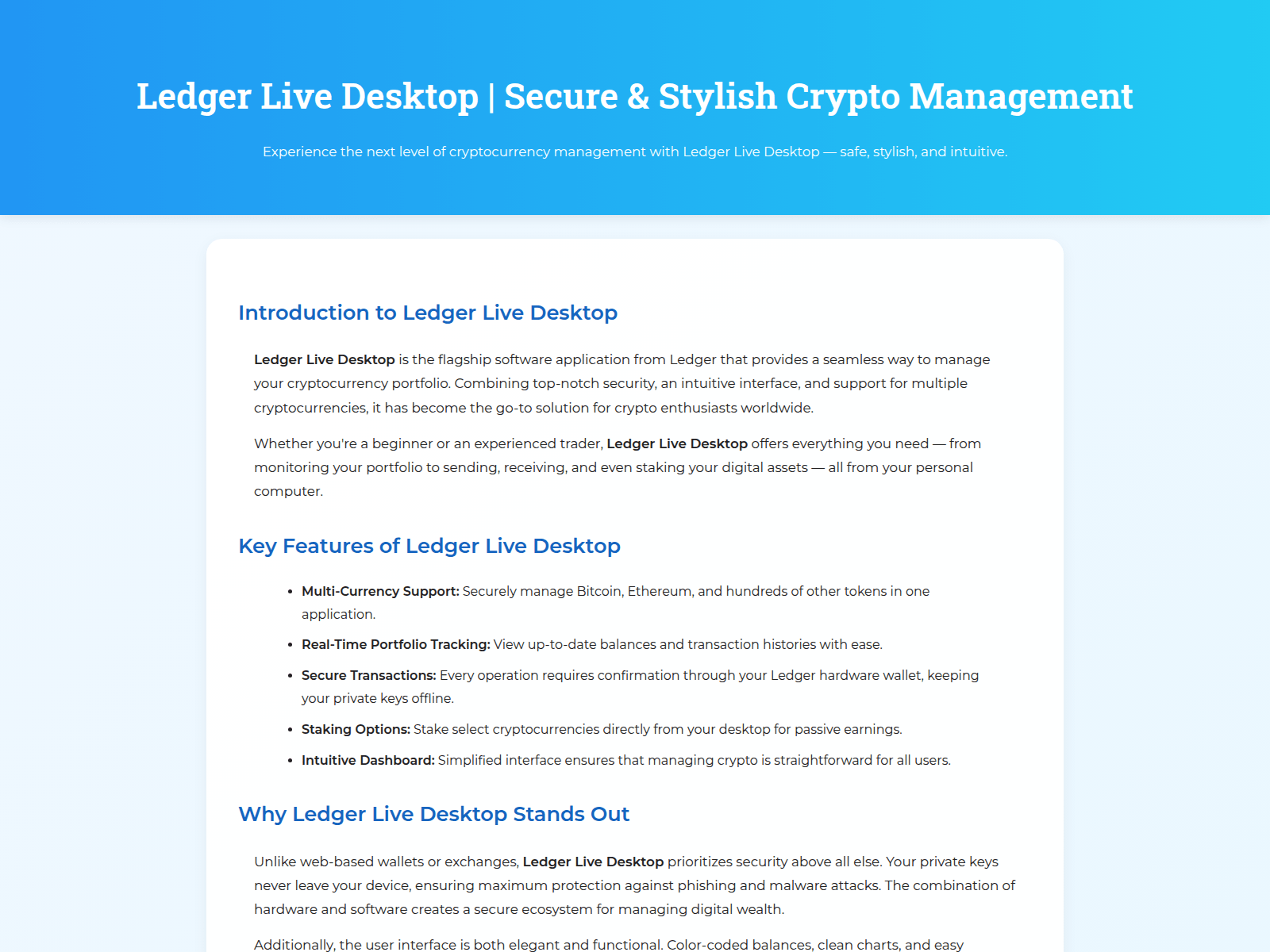 Screenshot of ledger-dekstop-hub.pages.dev