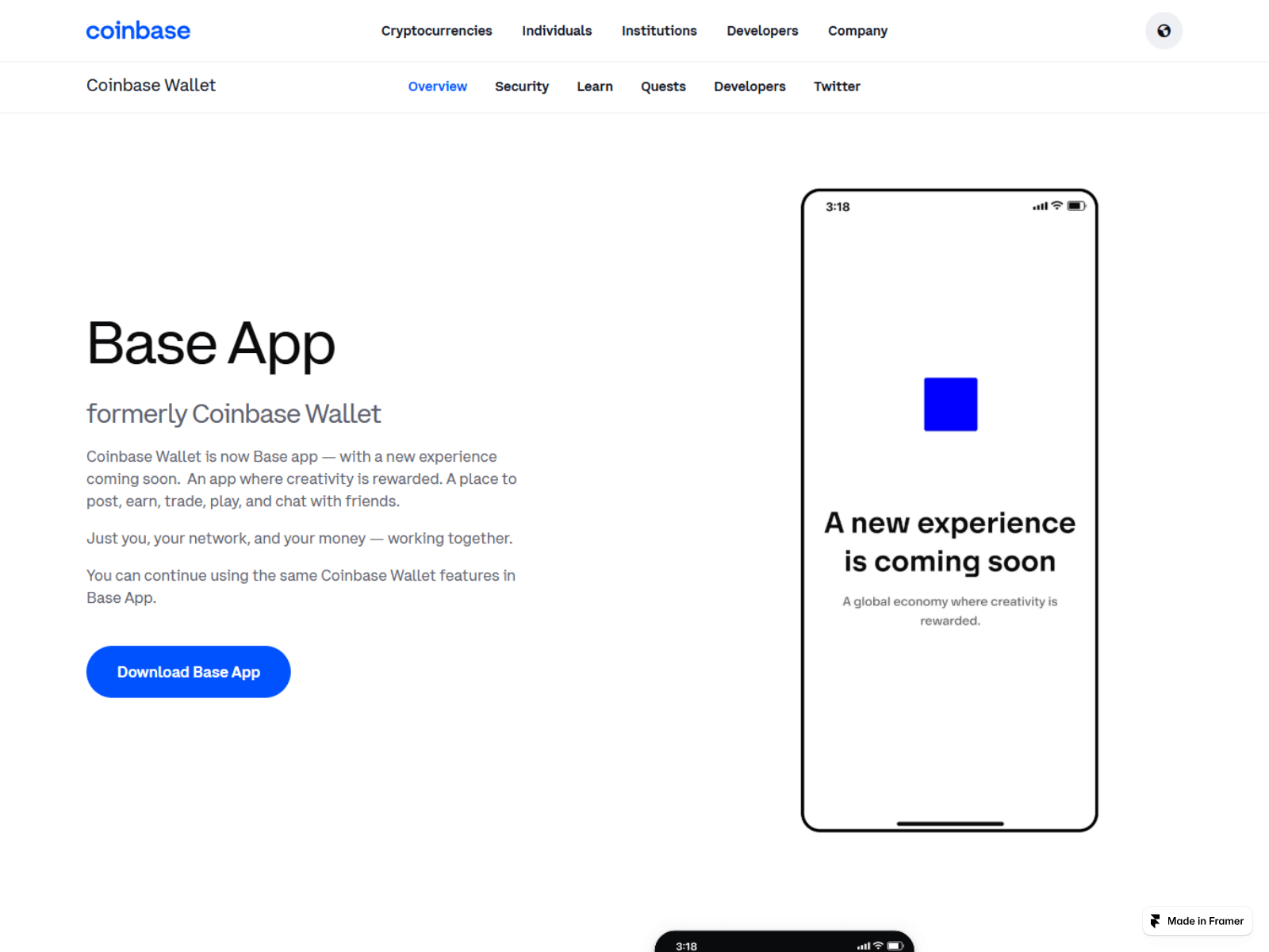 Screenshot of chroome-ext-conbse.framer.ai