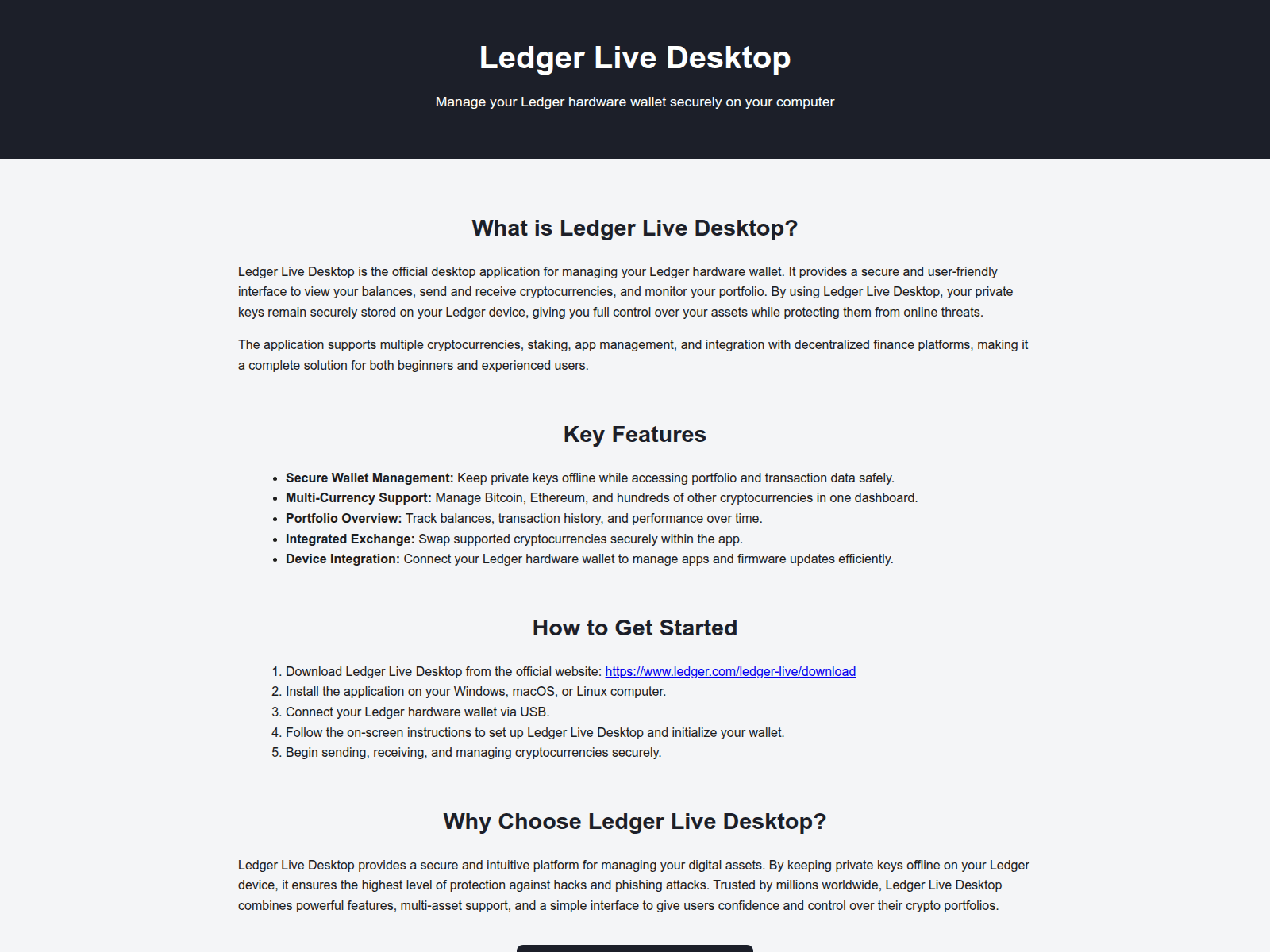 Screenshot of liveledger--desktop.pages.dev