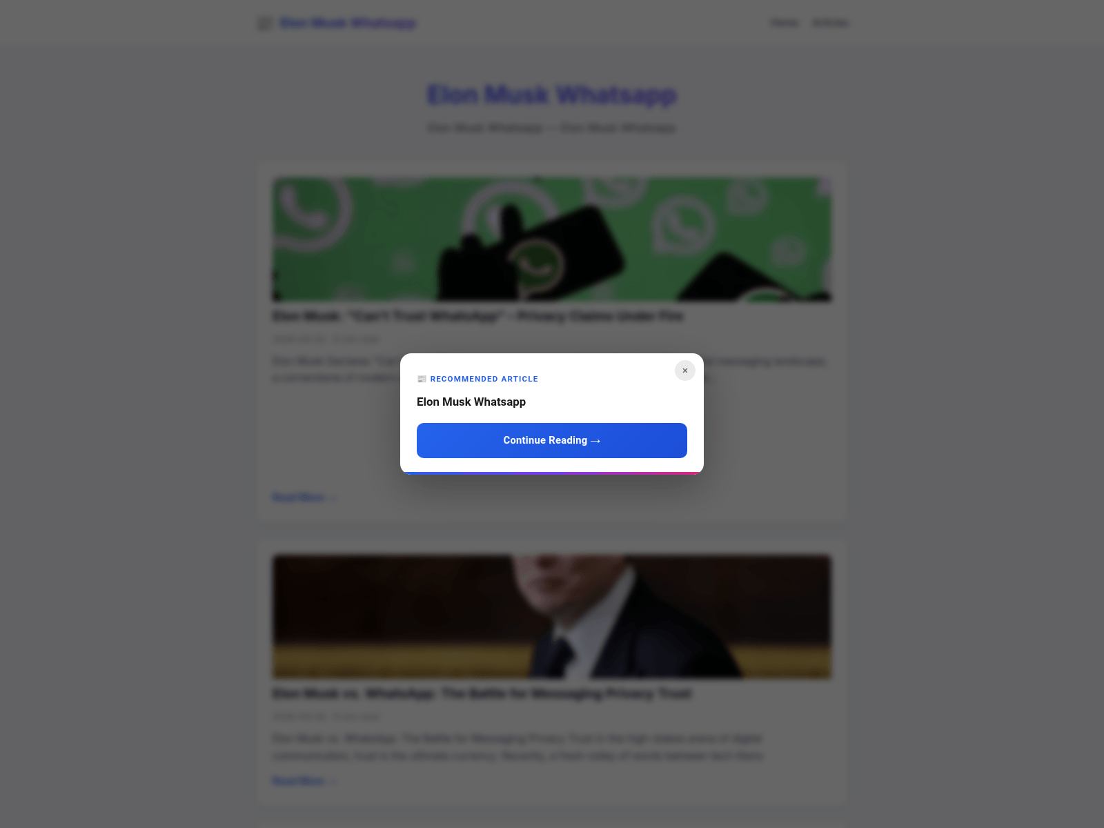 Screenshot of elon-musk-whatsapp.pages.dev