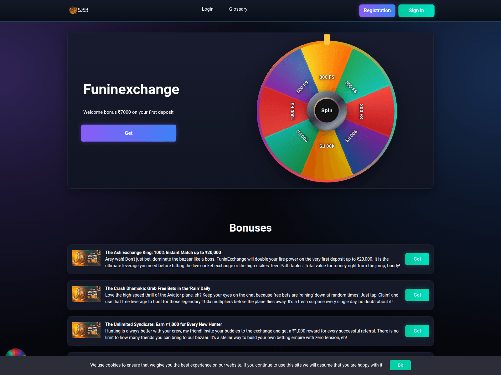 Screenshot of funinexchange-casino-in.com