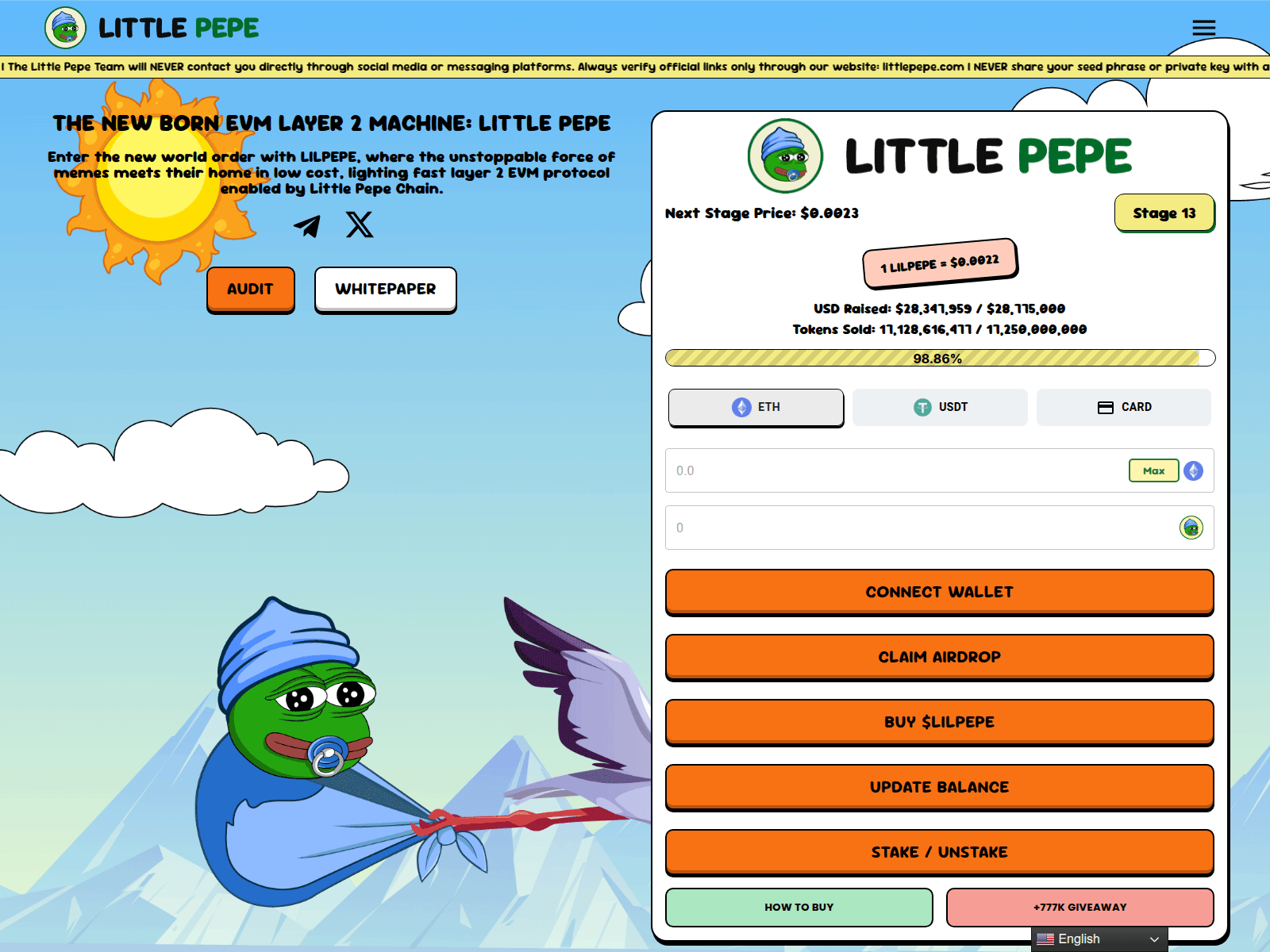 Screenshot of littlepepe-live.xyz