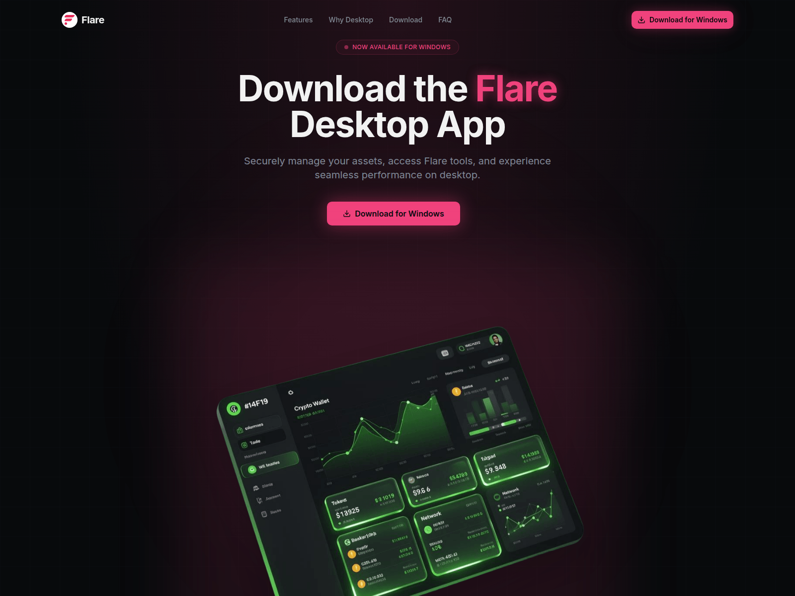 Screenshot of flaredesktopapp.icu