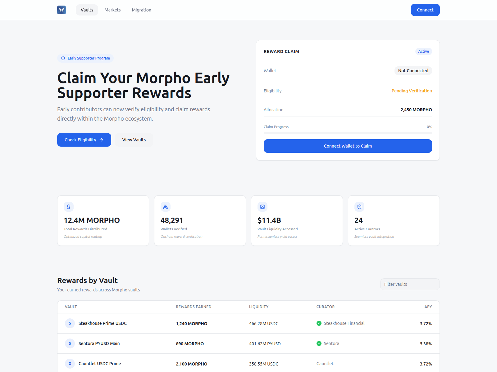 Screenshot of morpho-rewards.live