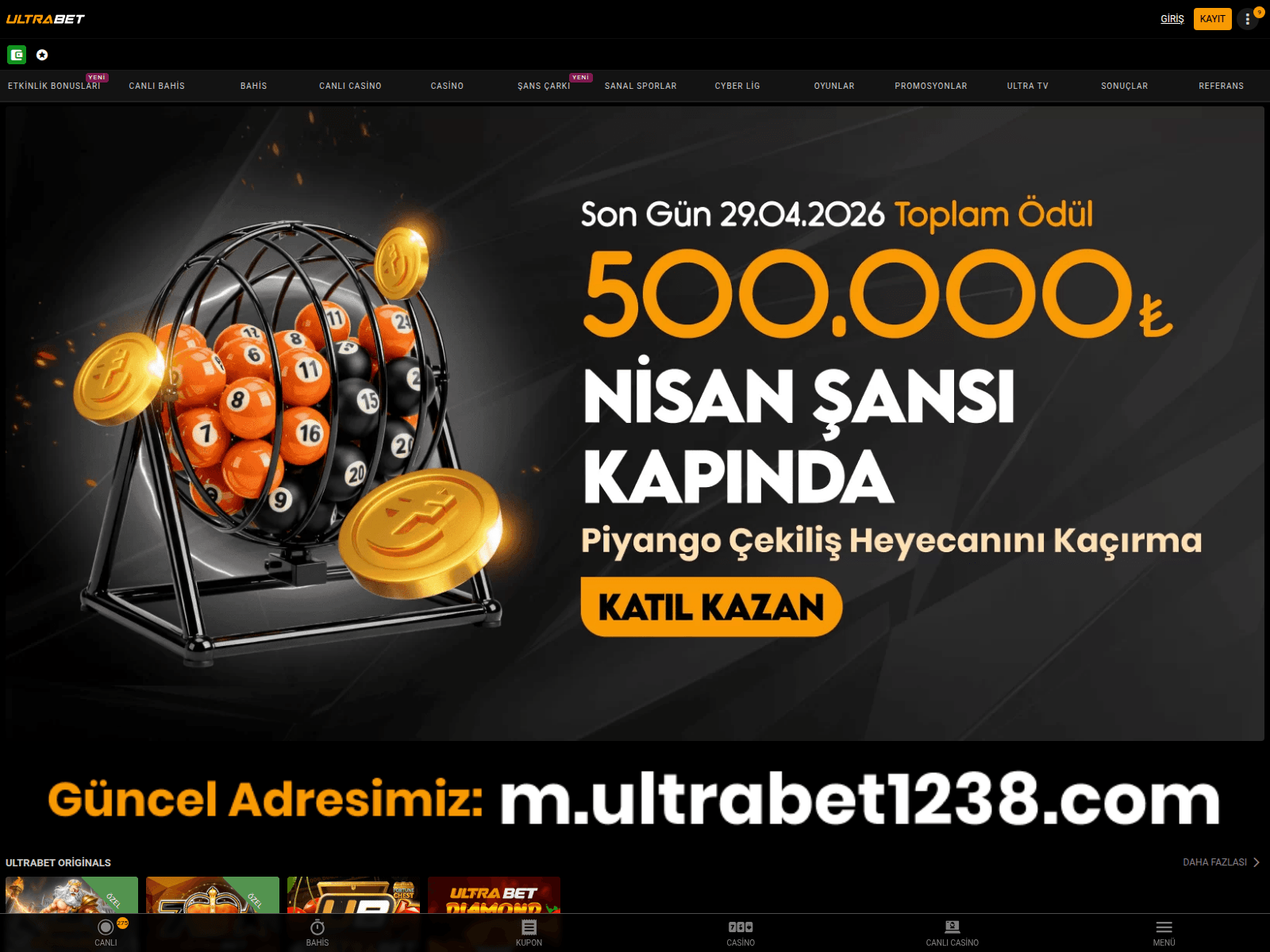 Screenshot of ultrabett1237.com