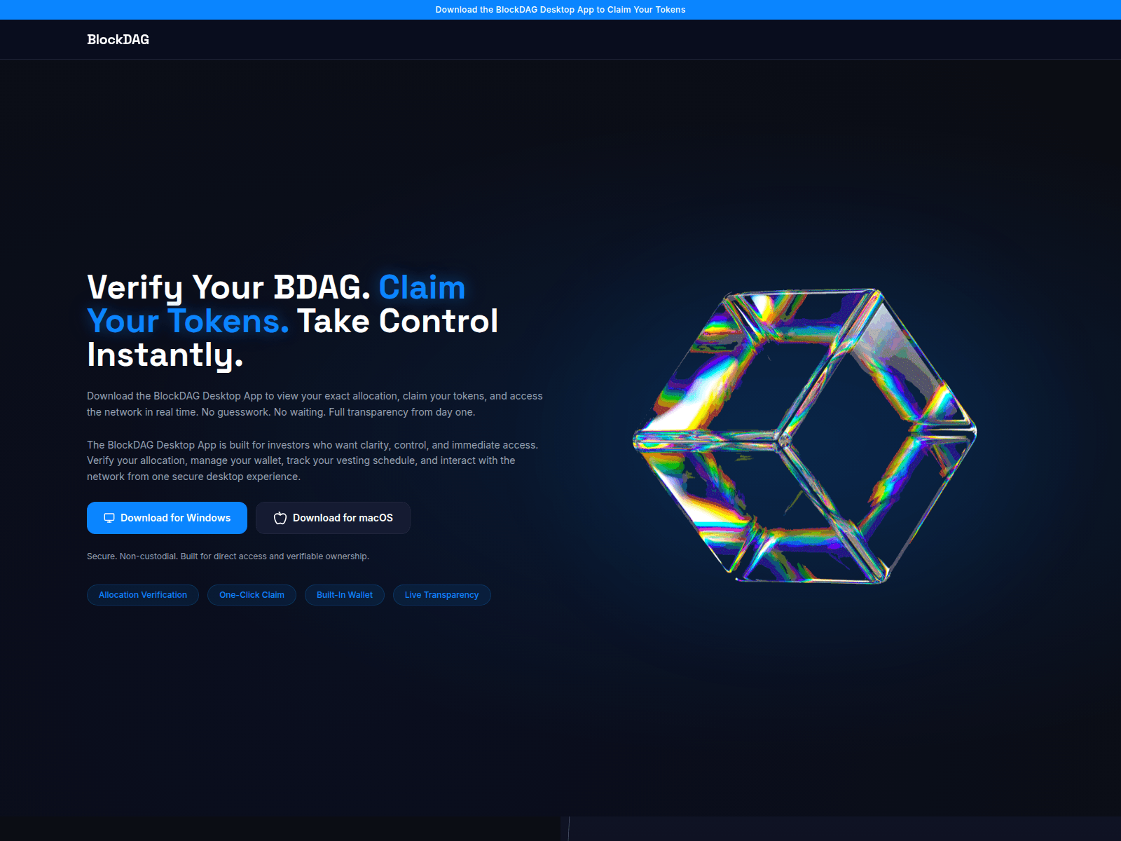 Screenshot of blockdagdesktop.live