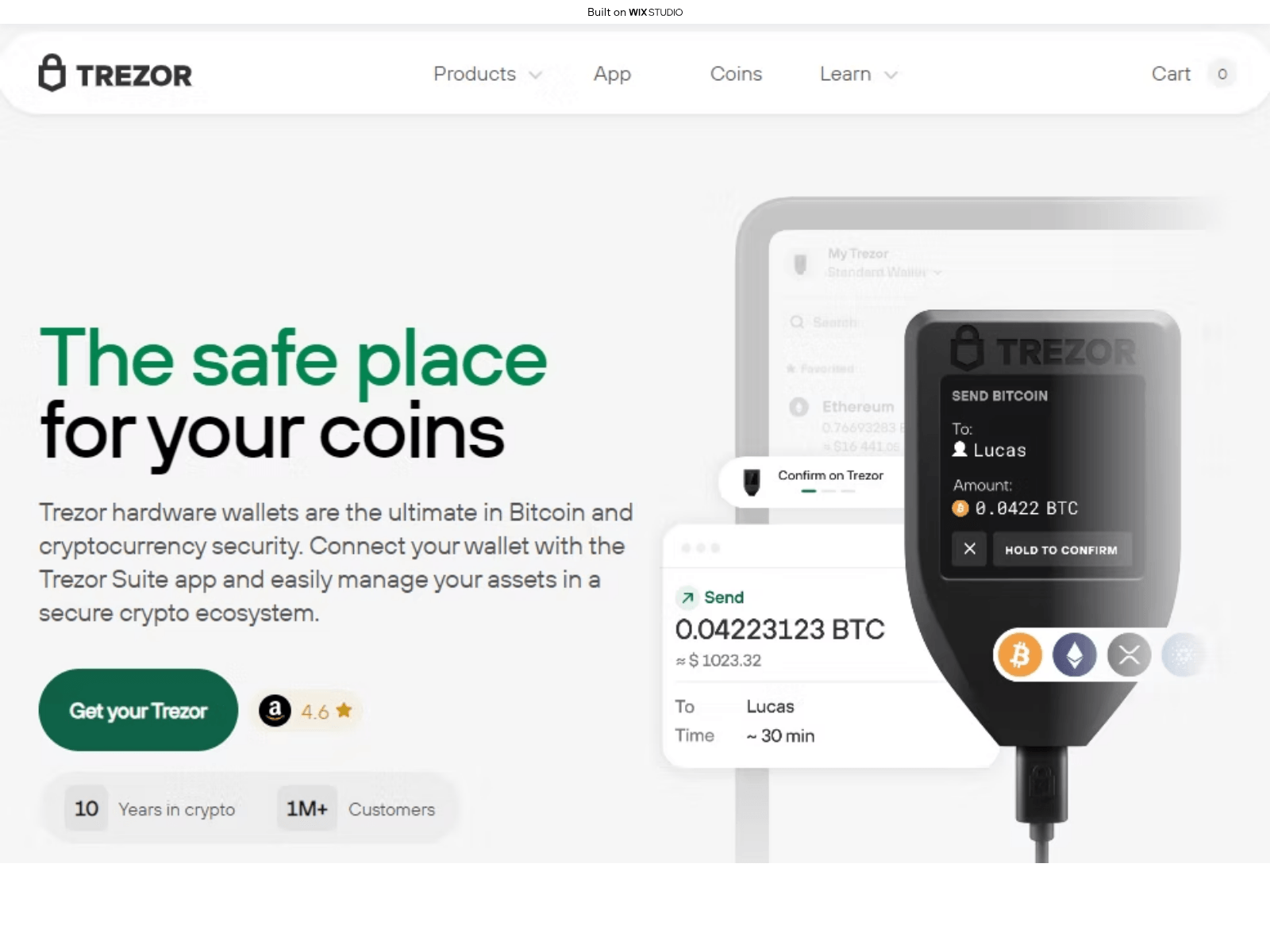 Screenshot of trezosuite-eng.wixstudio.com