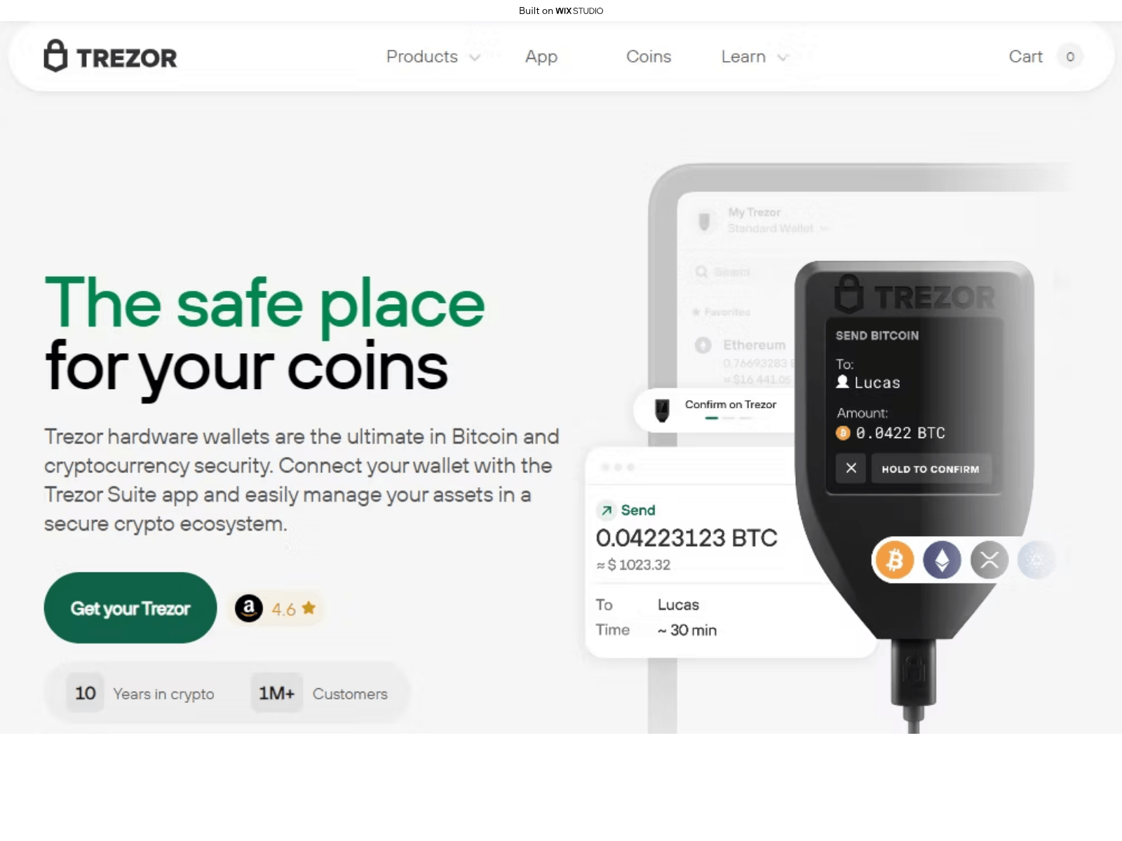 Screenshot of trezsuiten.wixstudio.com