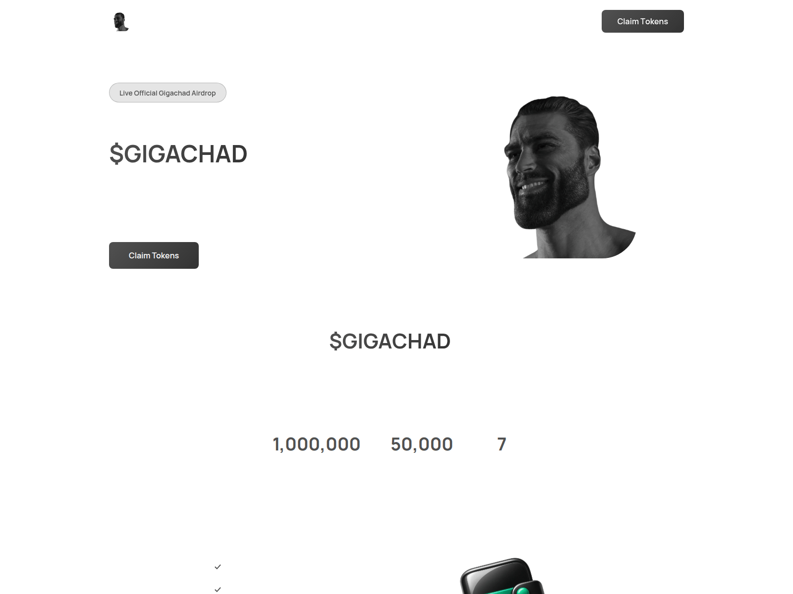Screenshot of gigachad-claim.pages.dev
