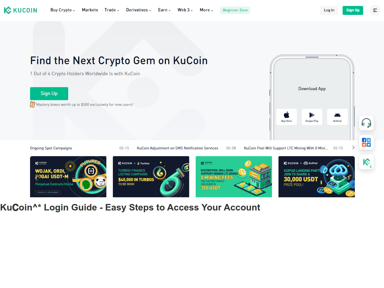 Screenshot of kuccoinlguin.webflow.io