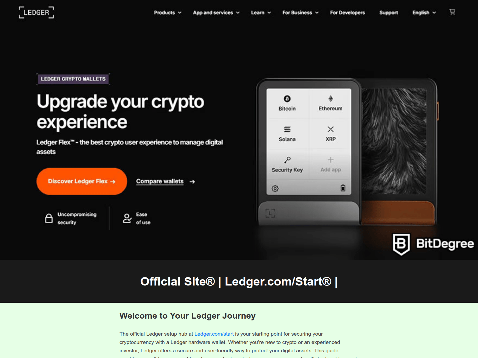 Screenshot of ledgrr-io-startscom.pages.dev