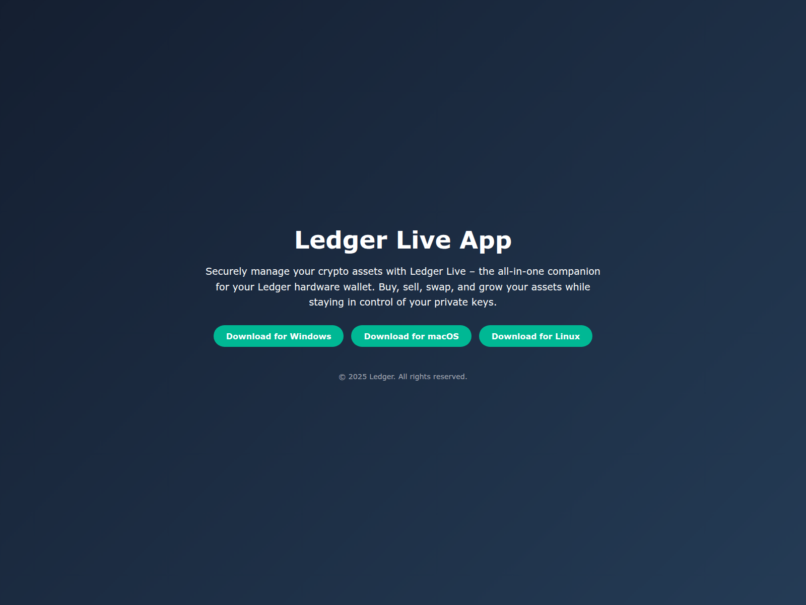 Screenshot of live-ldger-app-us.pages.dev