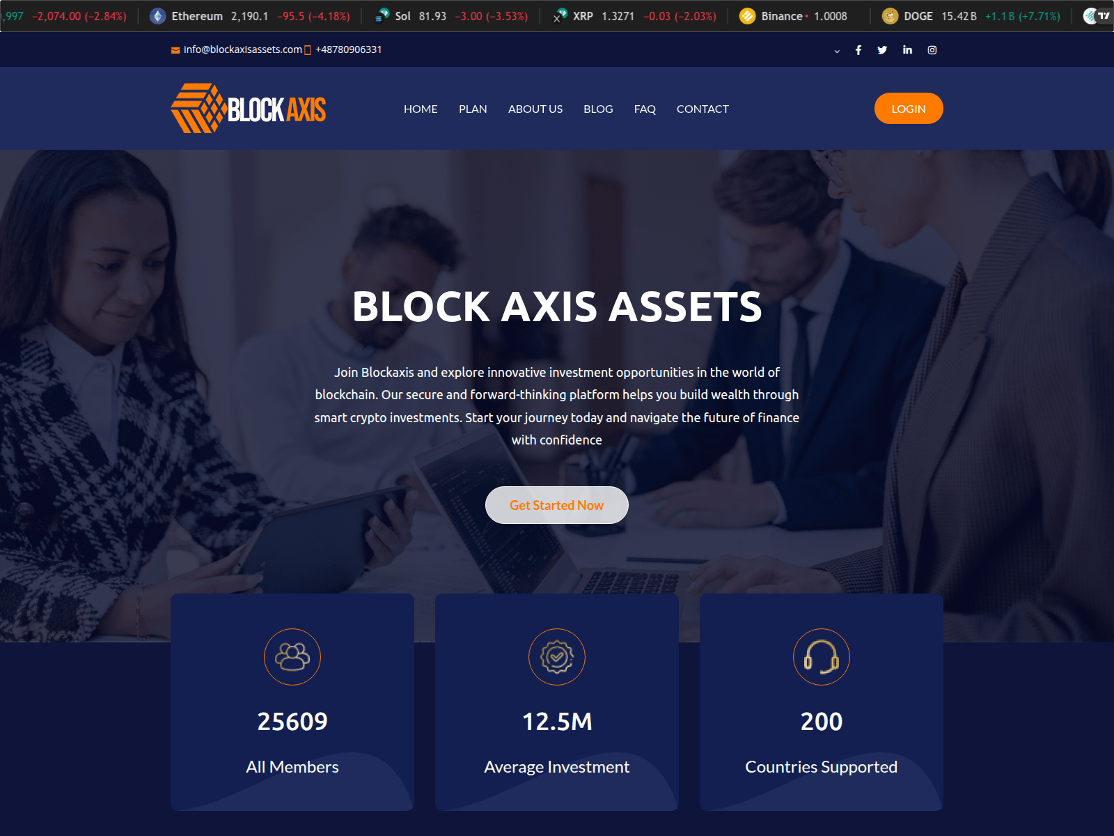 Screenshot of www.blockaxisassets.com
