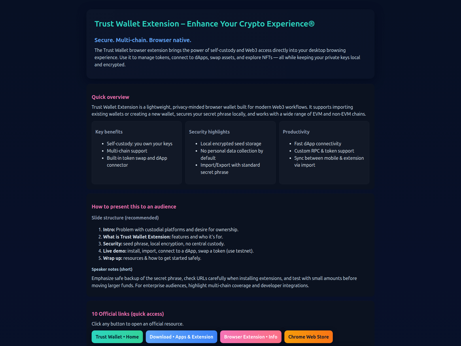 Screenshot of tarust-wallet.pages.dev