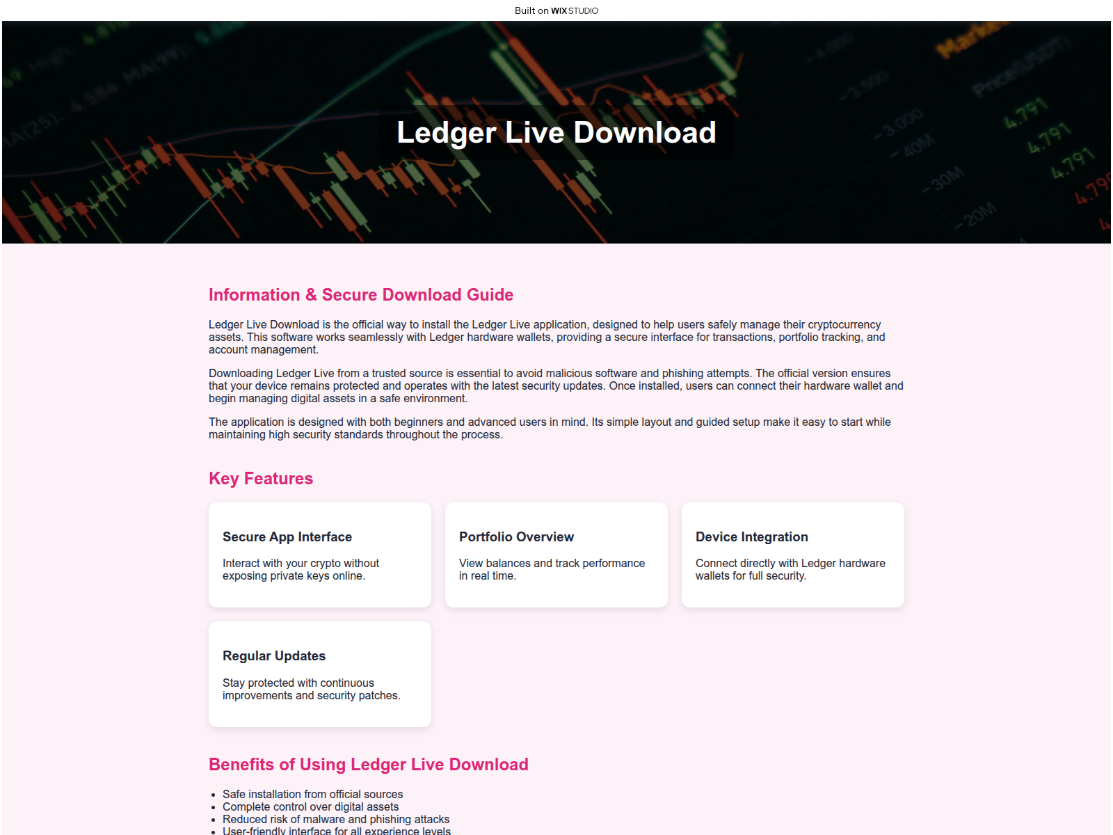 Screenshot of liveio-download.wixstudio.com