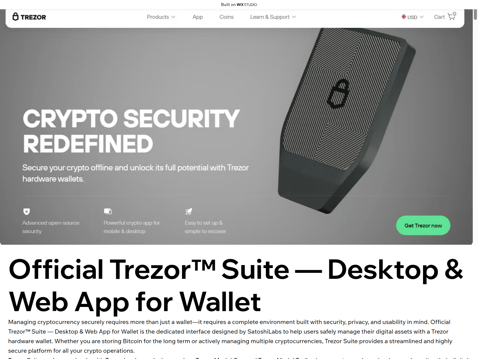 Screenshot of trezo-appsuite.wixstudio.com