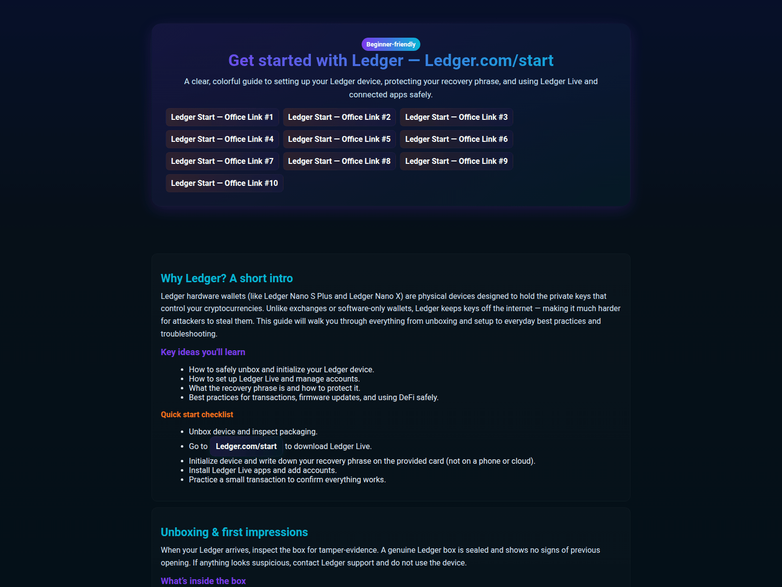 Screenshot of io-ledegr-started.pages.dev