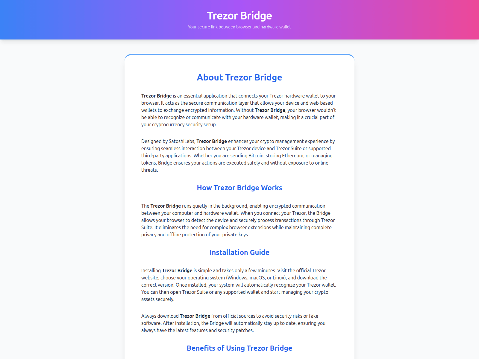 Screenshot of trezzor-eng-brdge.pages.dev