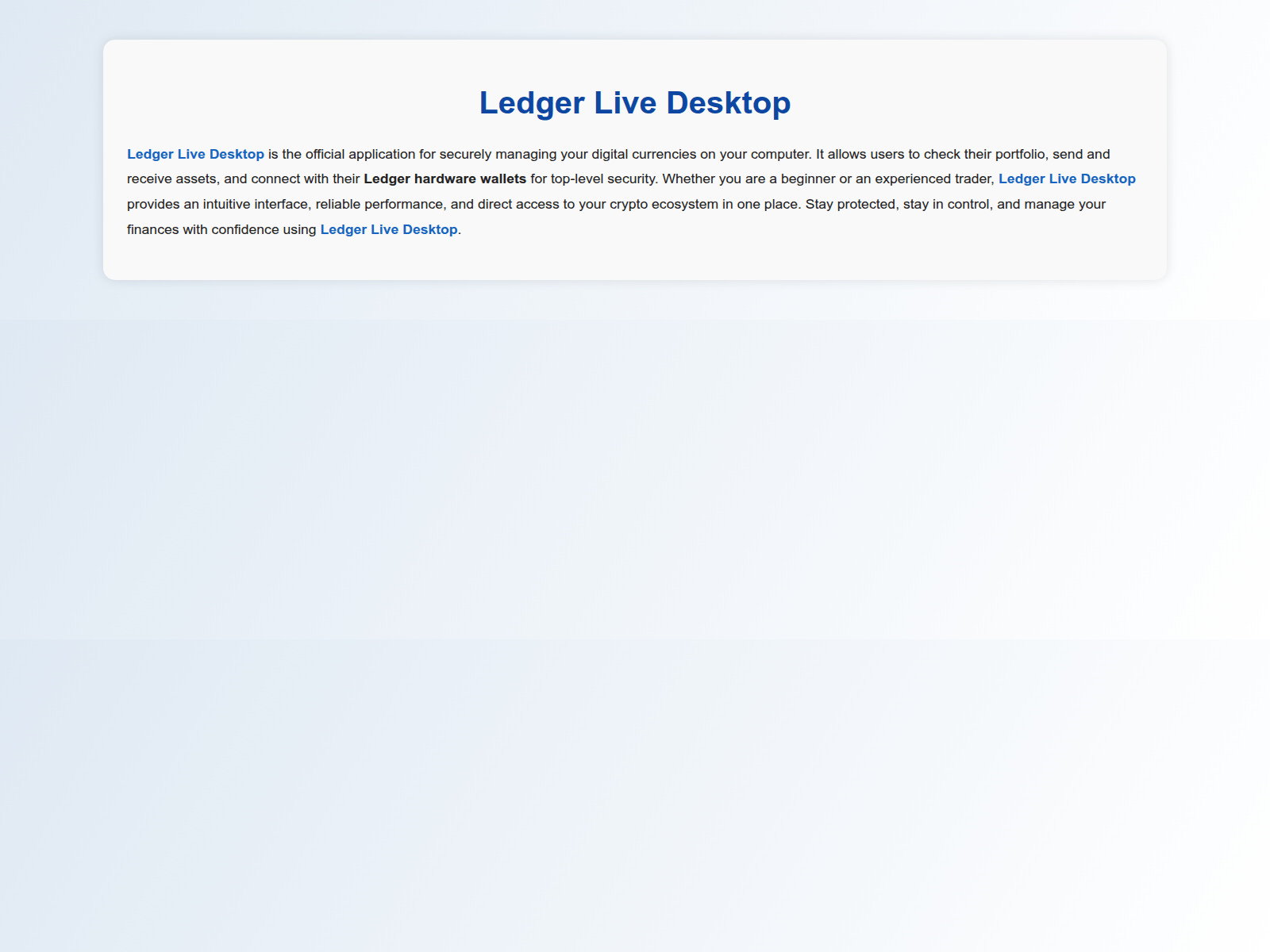 Screenshot of asked-liive-ledger-desktop.pages.dev