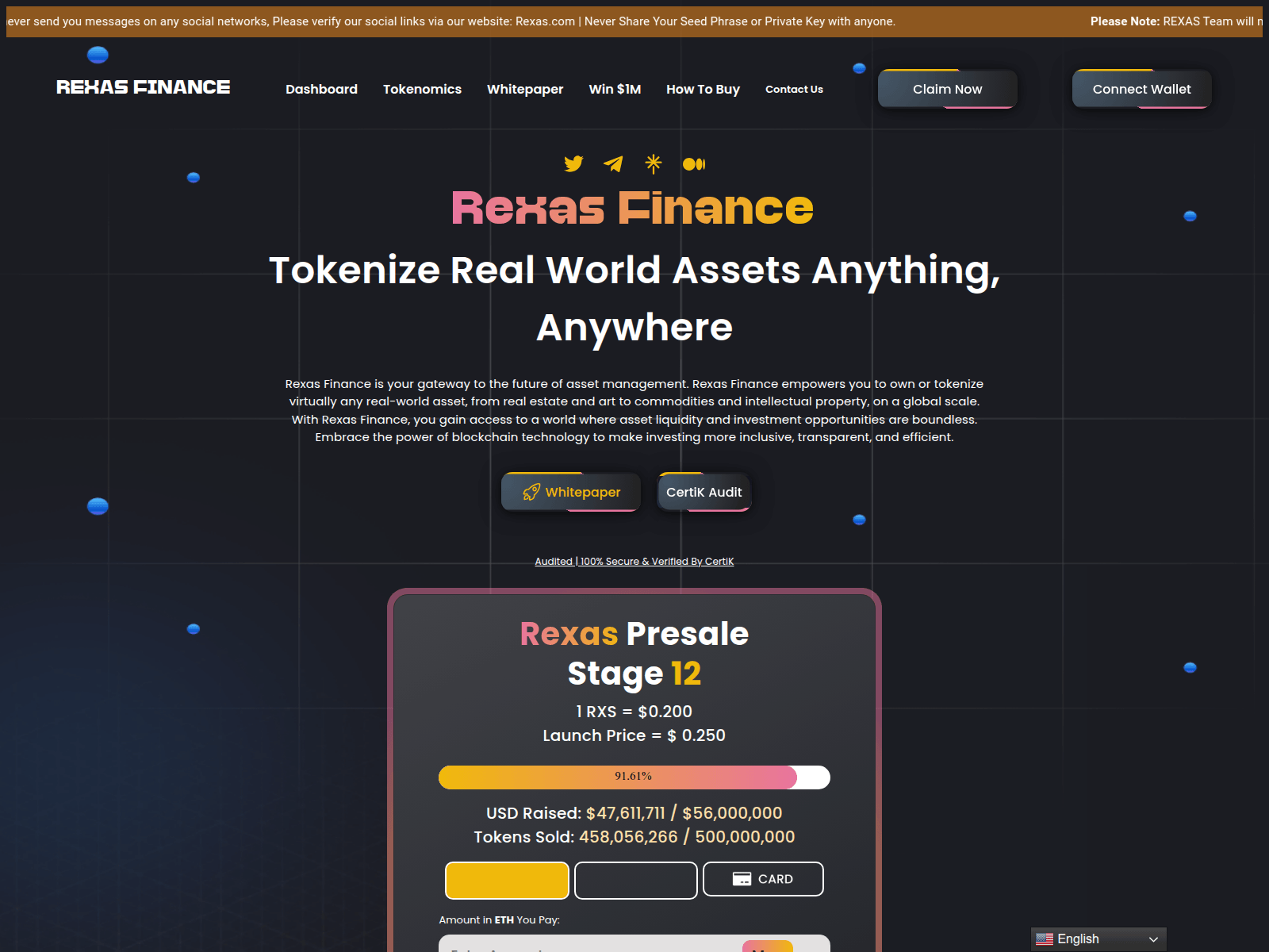 Screenshot of rexasfinanceweb.pages.dev