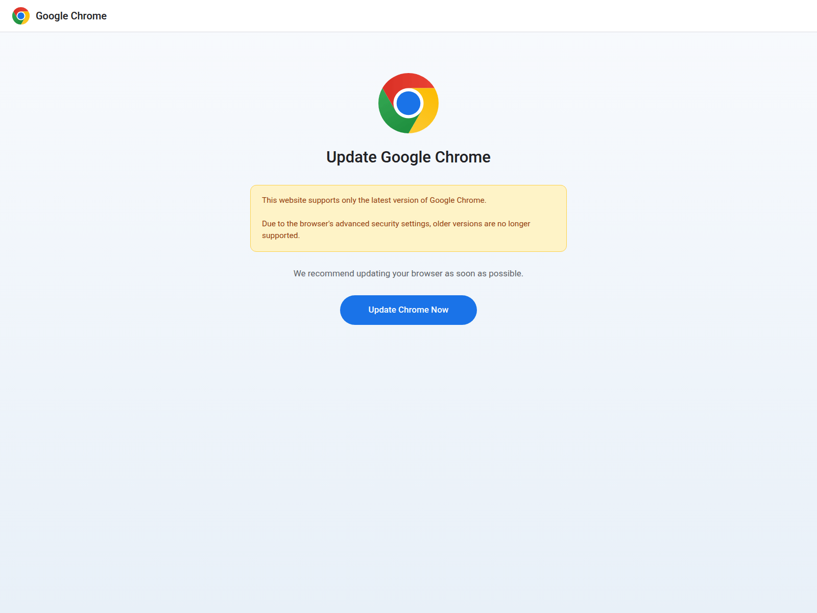 Screenshot of updatechromee.pages.dev