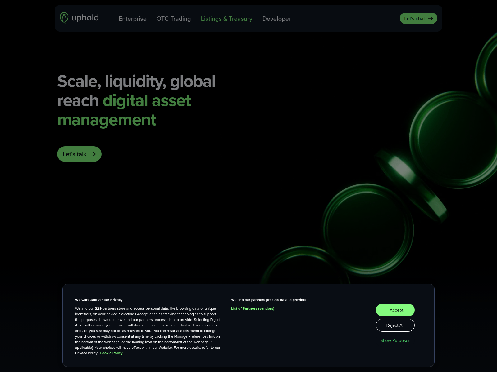Screenshot of uphold.dappsorg.online