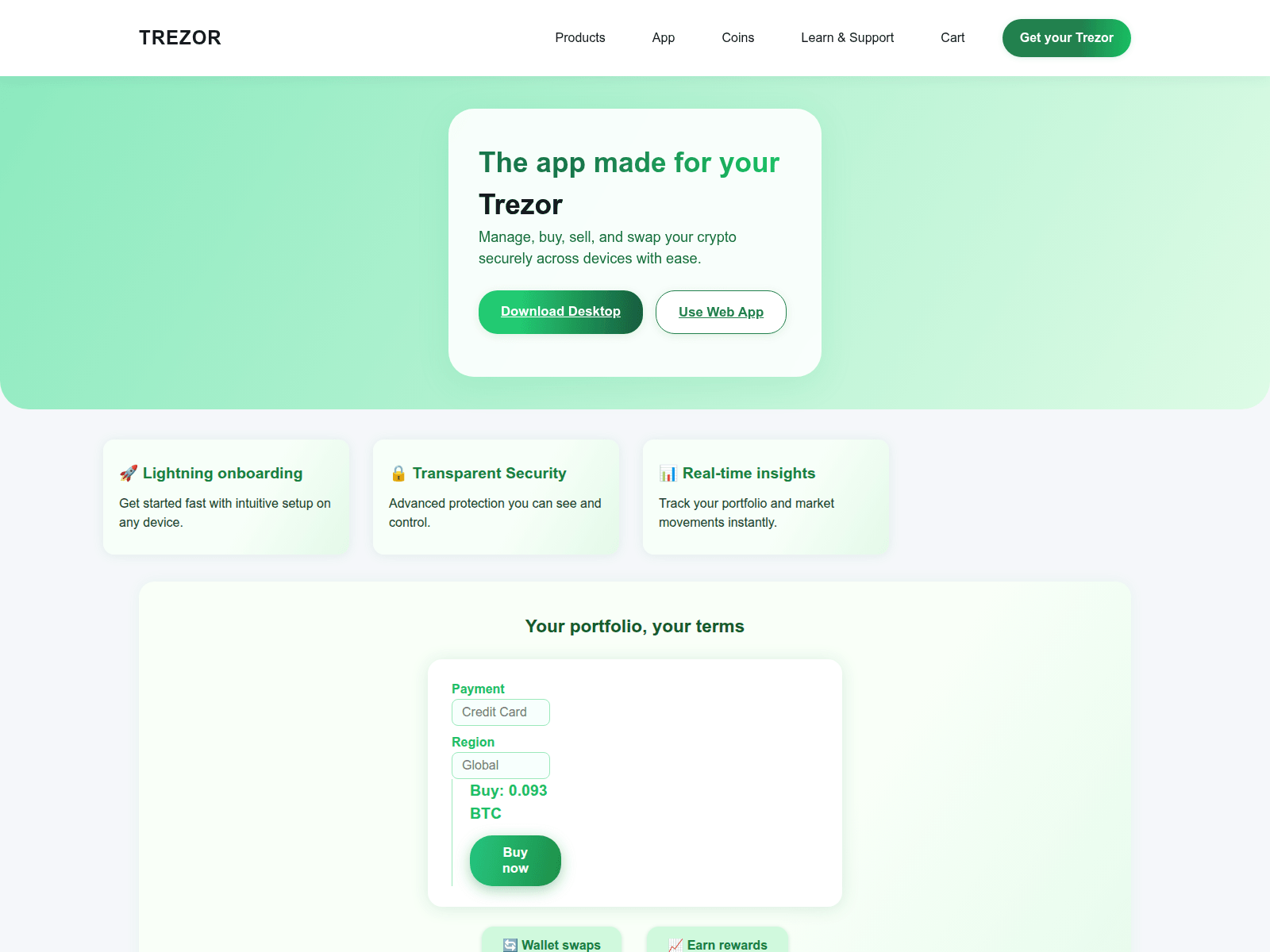 Screenshot of faq-trezr-start.pages.dev