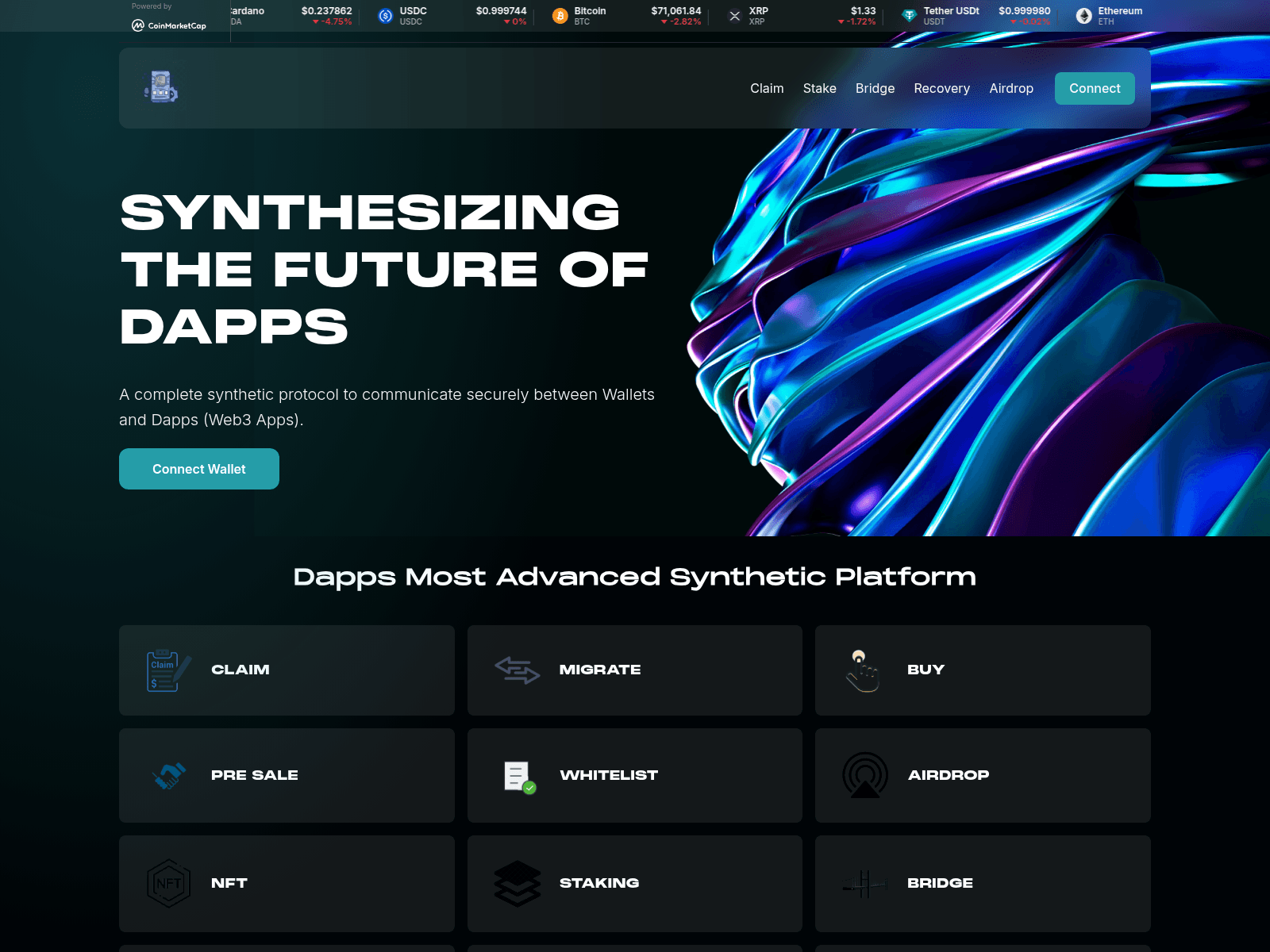 Screenshot of syncdappnet.pages.dev