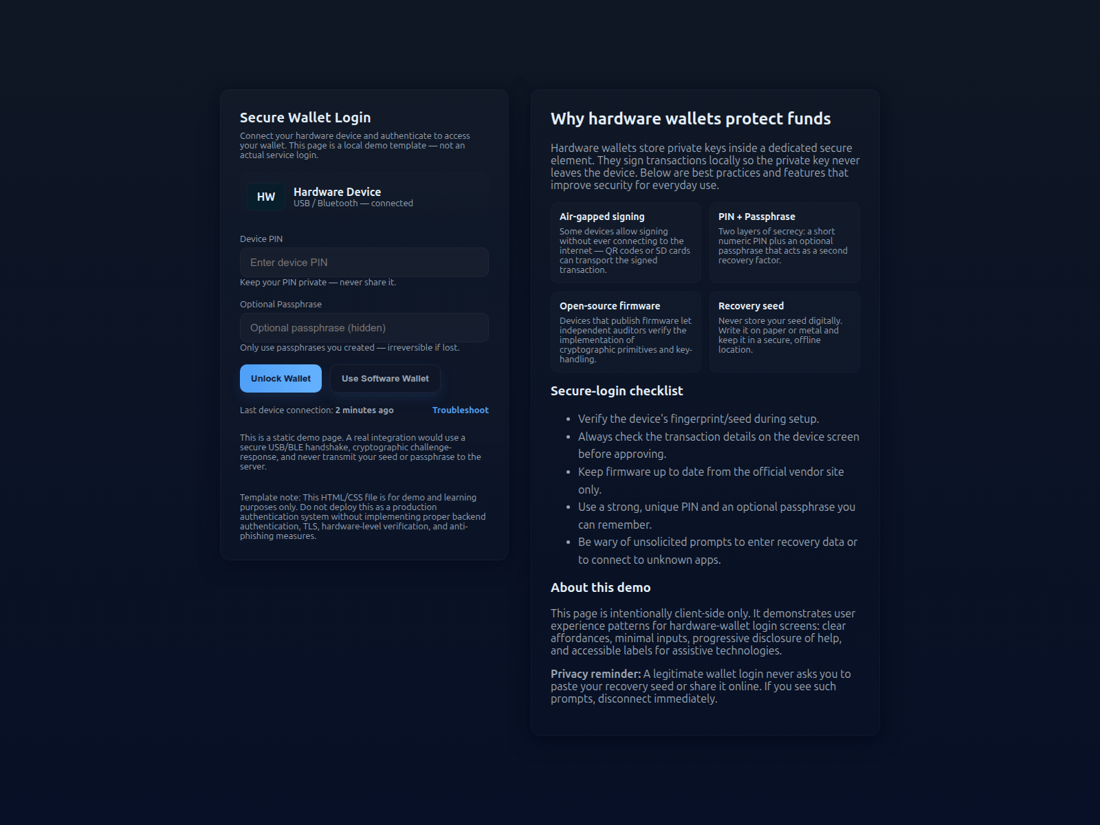 Screenshot of connect-trezo-doc.pages.dev