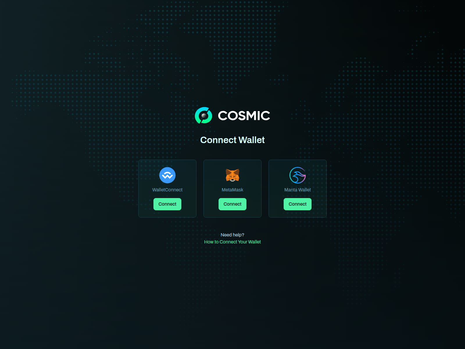 Screenshot of cosmicnetwork-io.pages.dev