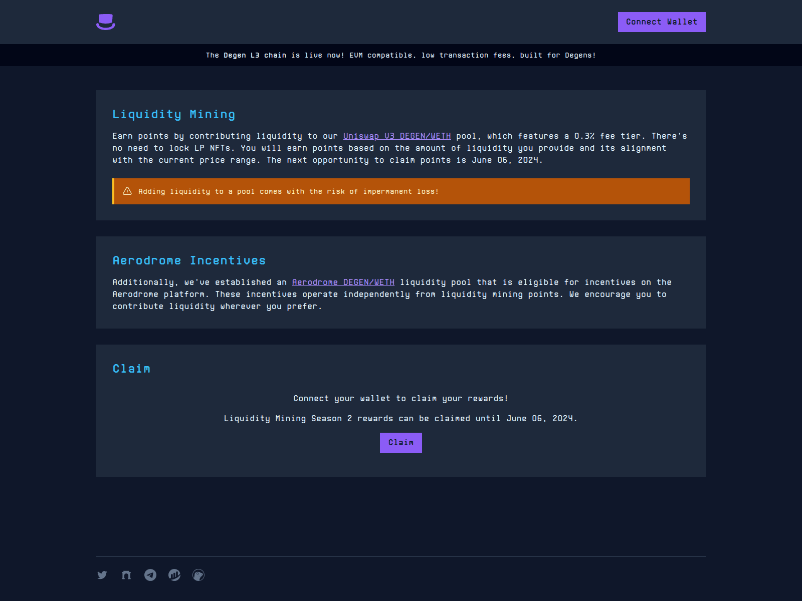 Screenshot of degentip-9l3.pages.dev