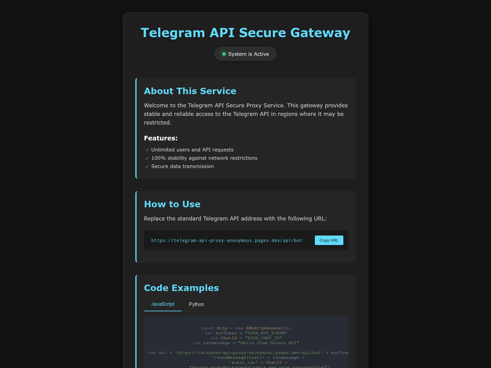 Screenshot of api-relay-tel.pages.dev