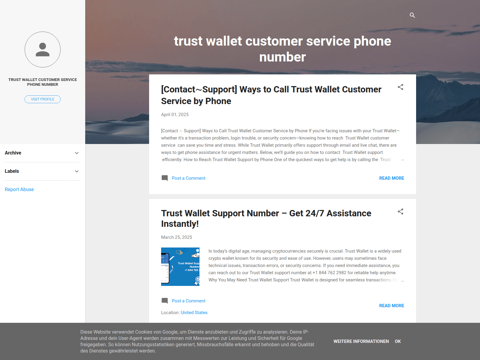 Screenshot of trustwalletcustomerservicephonenumber.blogspot.com