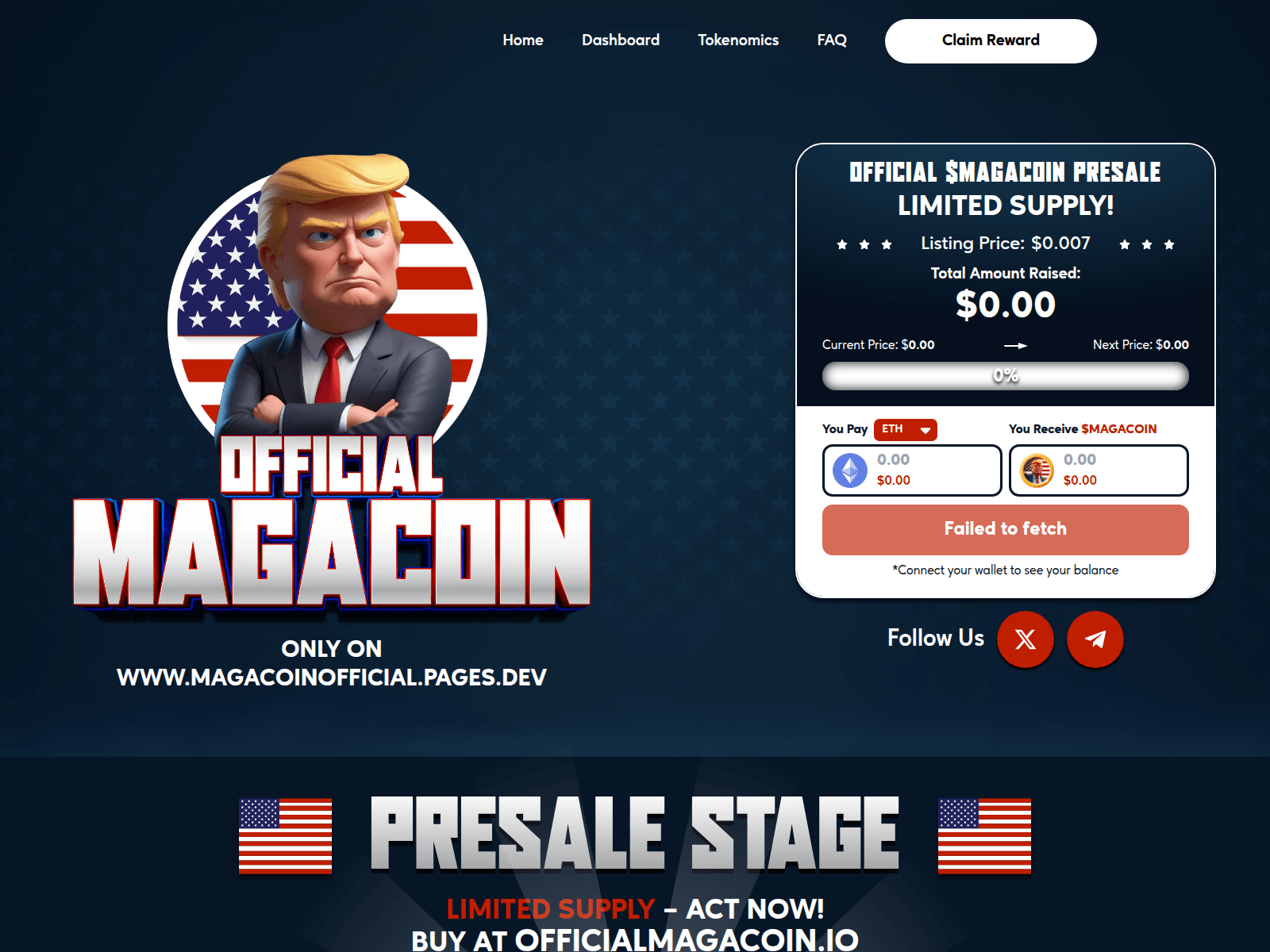 Screenshot of magacoinofficial.pages.dev