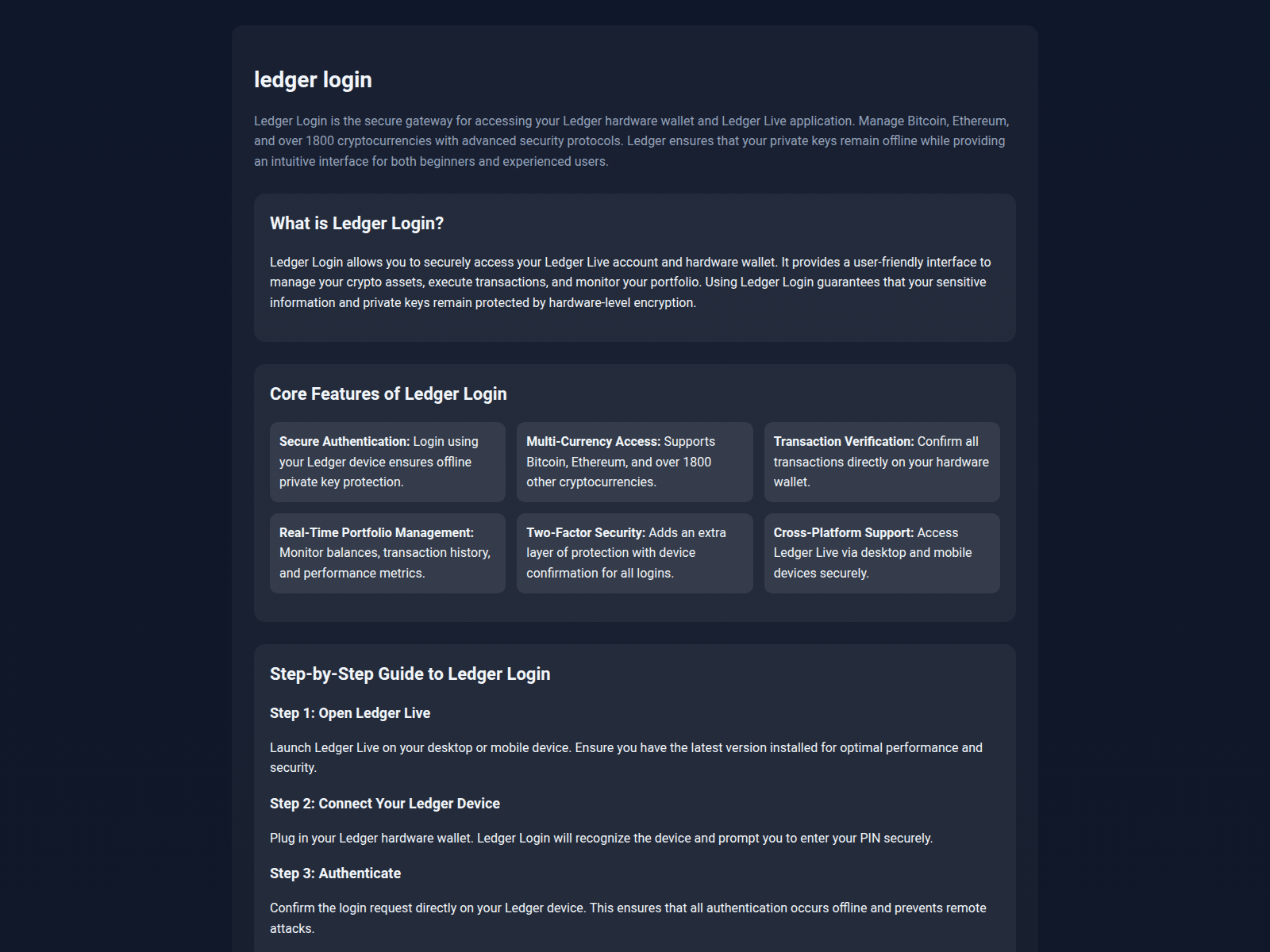 Screenshot of ledgelogn.pages.dev