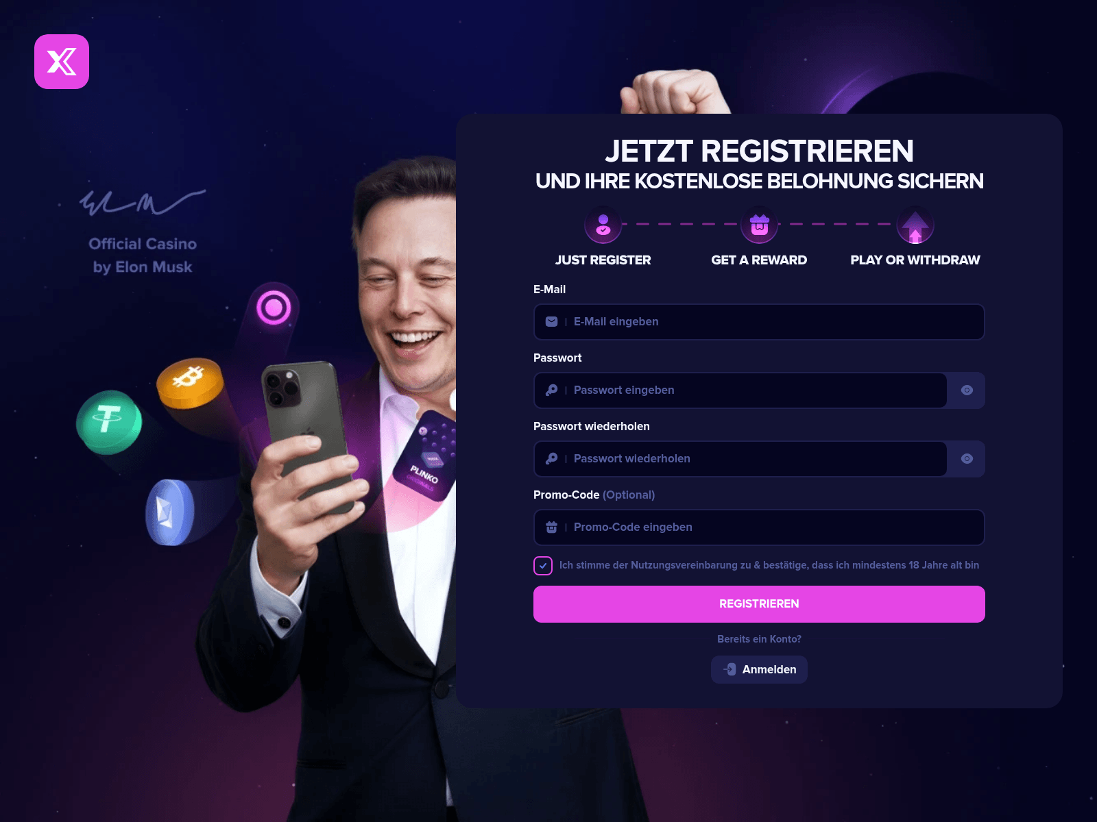 Screenshot of musskcasino.com