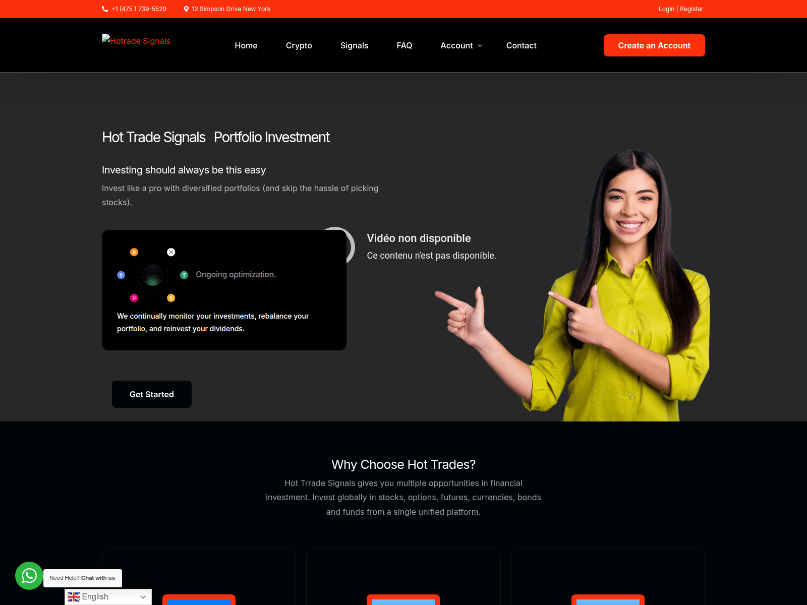 Screenshot of hottradesignal.cc