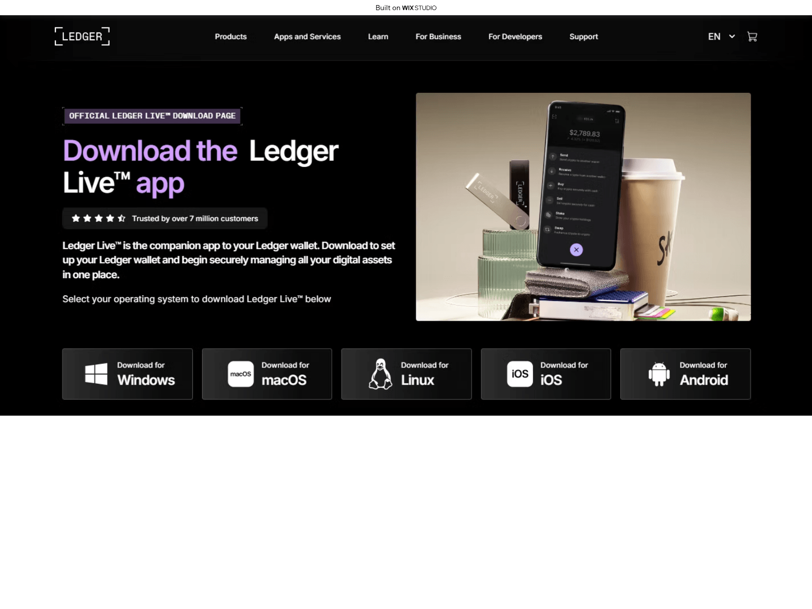 Screenshot of ledgrlive-apps.wixstudio.com