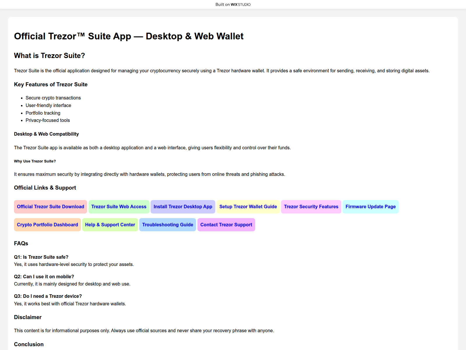 Screenshot of trzs-uites.wixstudio.com