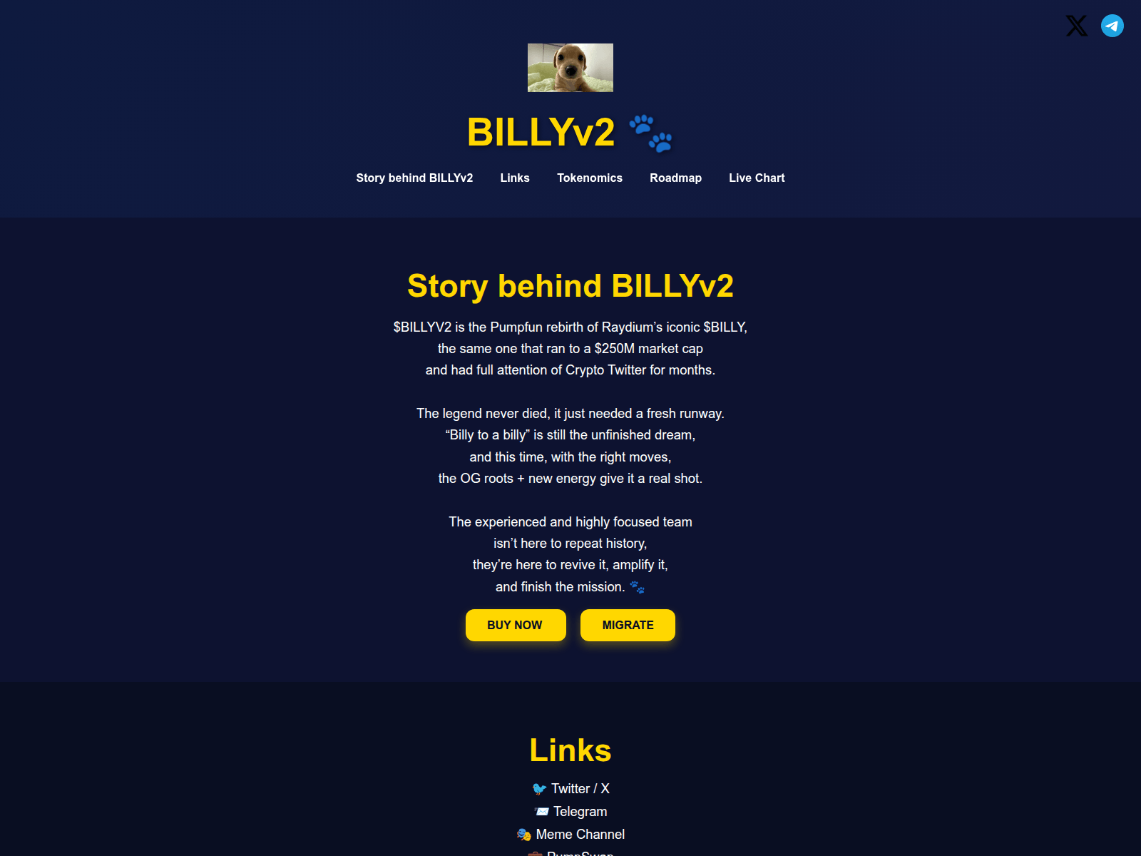 Screenshot of billysol-migrate.xyz