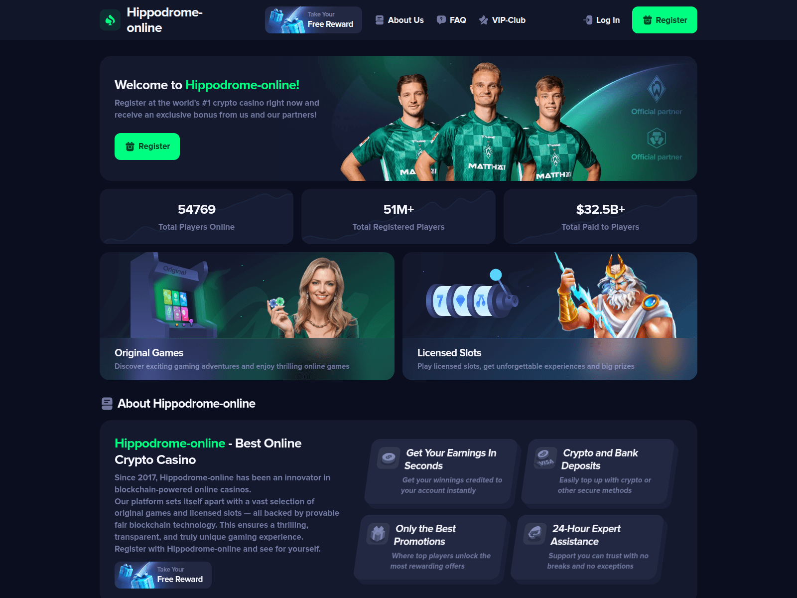 Screenshot of hippodrome-online.com