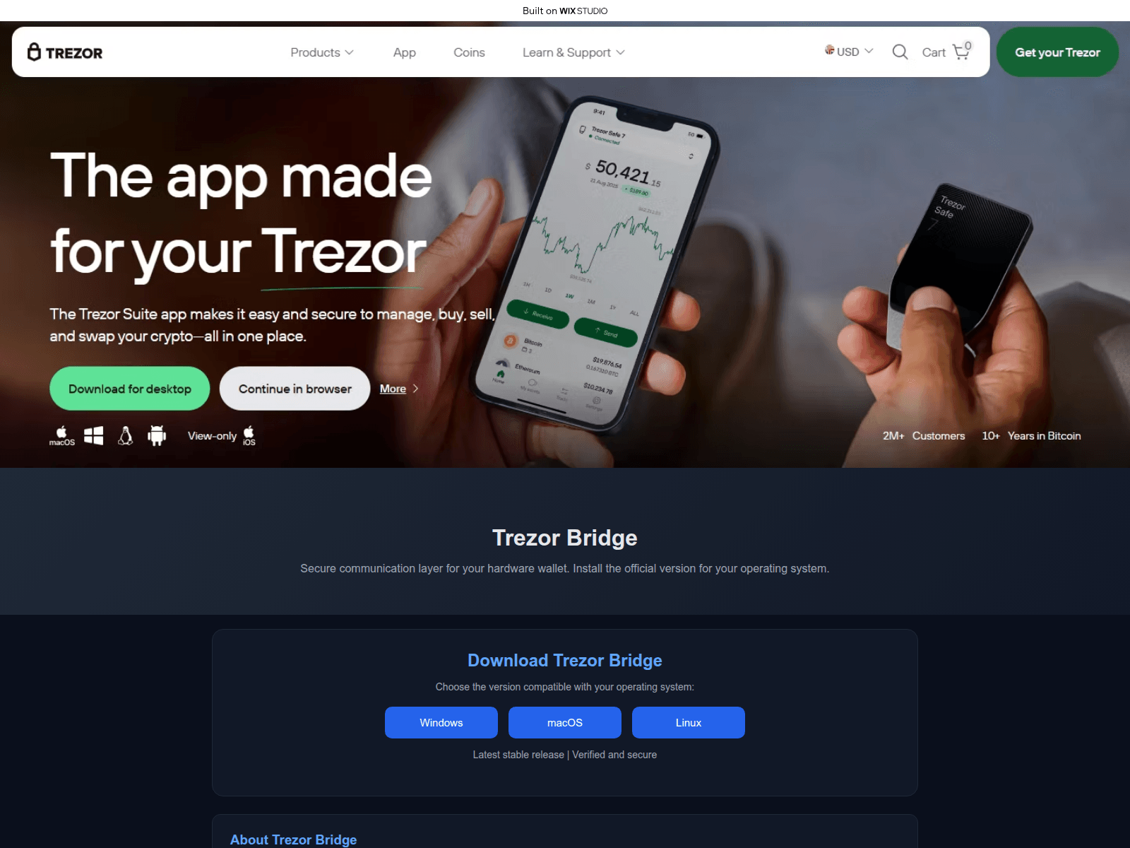 Screenshot of project-bridge.wixstudio.com