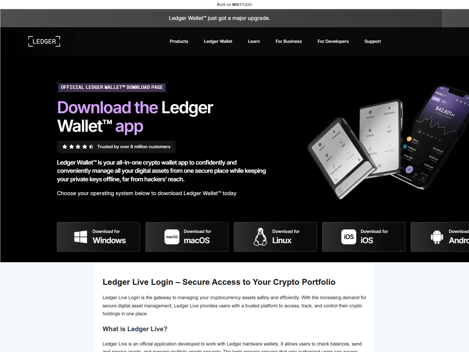 Screenshot of connect-leddgerlive.wixstudio.com