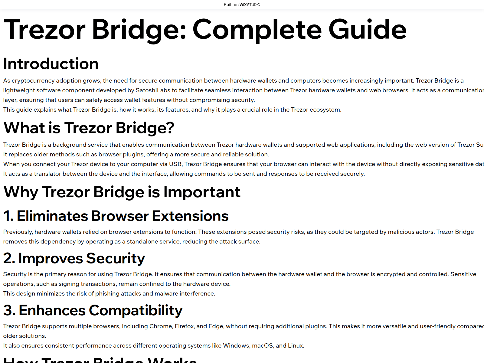 Screenshot of webhub-bridge.wixstudio.com